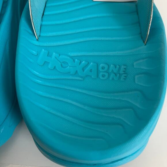Hoka One One Ora Recovery Flip Flops Scuba Blue / Bellwether Blue Size 12M main image 8